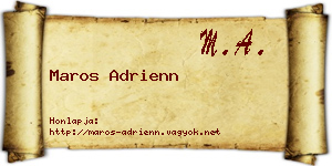 Maros Adrienn névjegykártya