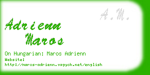 adrienn maros business card